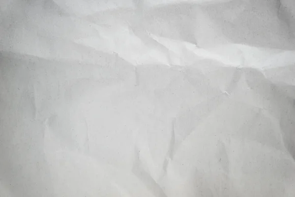 Branco Enrugado Papel Embrulho Fundo Textura Cinza Enrugado Papel Velho — Fotografia de Stock