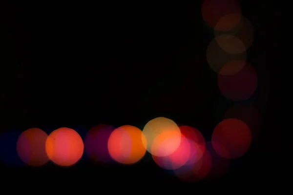 Abstrakcyjna Kolorowa Pozbawiona Ostrości Okrągła Facula Bokeh Rozmazane Światło Kolor — Zdjęcie stockowe