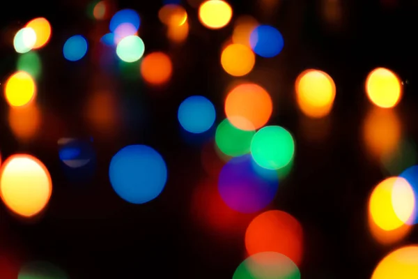 Abstract Colorful Defocused Circular Facula Bokeh Blurred Color Light Can — Stock Photo, Image