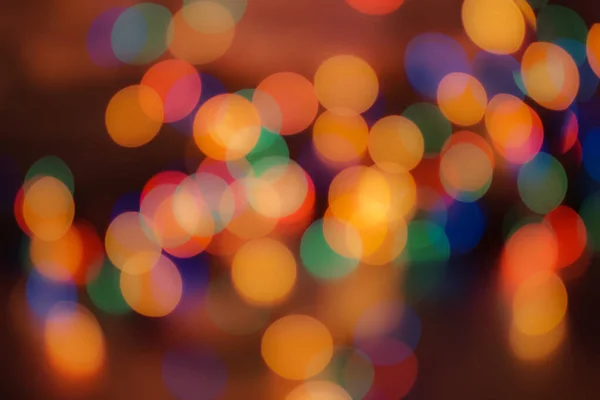 Abstracte Kleurrijke Onscherpe Ronde Facula Bokeh Wazig Kleurlicht Kan Achtergrond — Stockfoto