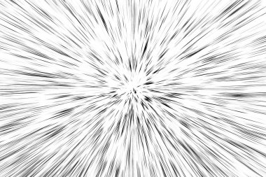 Beyaz arkaplanda Bokeh siyah çizgileri, soyut hız ışık hareketi bulanık dokusu, yıldız parçacığı veya uzay yolculuğu, siyah ve beyaz ekstrüzyon etkisi