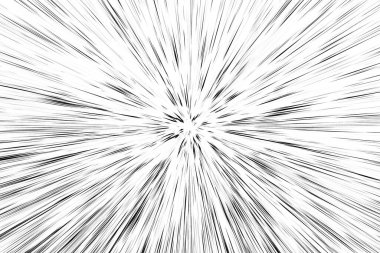 Beyaz arkaplanda Bokeh siyah çizgileri, soyut hız ışık hareketi bulanık dokusu, yıldız parçacığı veya uzay yolculuğu, siyah ve beyaz ekstrüzyon etkisi