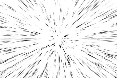 Beyaz arkaplanda Bokeh siyah çizgileri, soyut hız ışık hareketi bulanık dokusu, yıldız parçacığı veya uzay yolculuğu, siyah ve beyaz ekstrüzyon etkisi