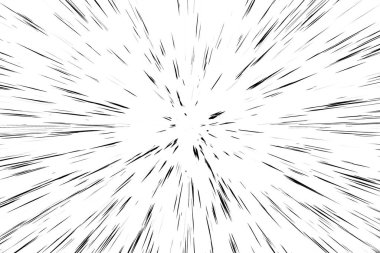 Beyaz arkaplanda Bokeh siyah çizgileri, soyut hız ışık hareketi bulanık dokusu, yıldız parçacığı veya uzay yolculuğu, siyah ve beyaz ekstrüzyon etkisi