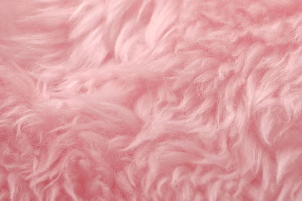 Розовый Цвет Шерсти Животного Текстуры Фона Розовый Оттенок Натуральной Шерсти — стоковое фото