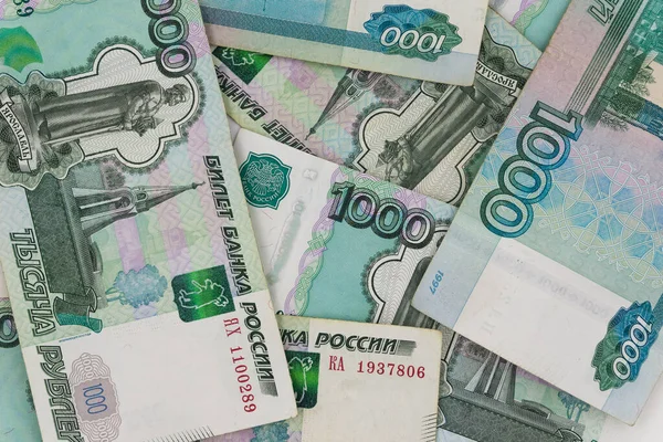 Rus parası arka plan dokusunu destekler. Rus parası, faturalar