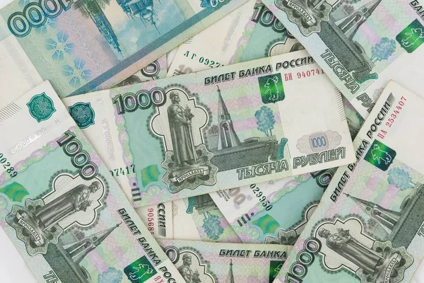 Rus parası arka plan dokusunu destekler. Rus parası, faturalar