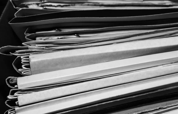 Documents Papier Empilés Dans Les Archives Anciens Dossiers Avec Des — Photo