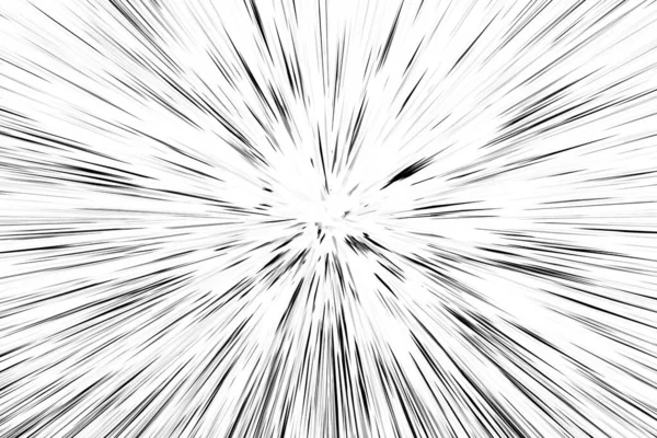 Garis Hitam Bokeh Pada Latar Belakang Putih Abstraksi Kecepatan Abstrak — Stok Foto