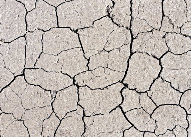 Beyaz çatlamış toprak dokusu arka planı