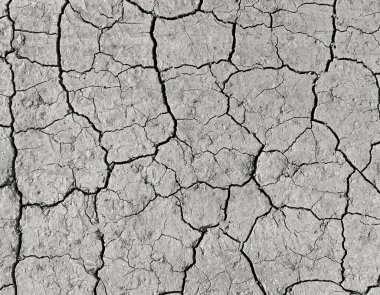 Çatlak doku arka planına sahip beyaz toprak