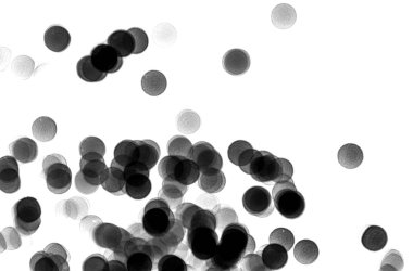 Beyaz arkaplanda siyah bir bokeh, açık renk, siyah ışık, siyah beyaz fotoğraf.