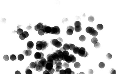 Beyaz arkaplanda siyah bir bokeh, açık renk, siyah ışık, siyah beyaz fotoğraf.