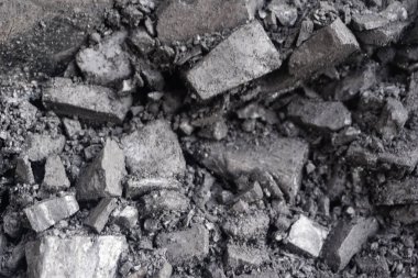 Siyah taş doğal kömür arkaplan dokusu, gri kömür dokusu, yukarıdan görüş, kömür yığını