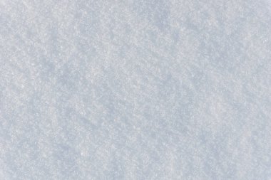 Beyaz, parlak kar arkaplan dokusu, taze kar dokusu, karlı yüzey yakın çekim