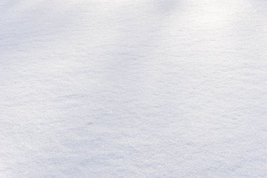 Beyaz, parlak kar arkaplan dokusu, taze kar dokusu, karlı yüzey yakın çekim