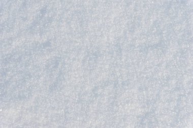 Beyaz, parlak kar arkaplan dokusu, taze kar dokusu, karlı yüzey yakın çekim