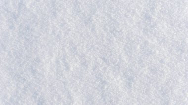 Beyaz, parlak kar arkaplan dokusu, taze kar dokusu, karlı yüzey yakın çekim