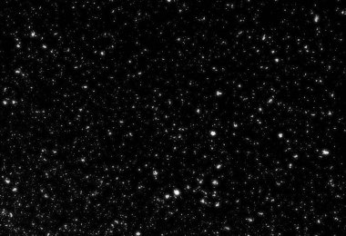 Siyah arkaplanda kaotik beyaz bokeh, ışık lekeleri dokusu, soyut bulanıklık, düşen kar, yıldızlı gökyüzü