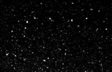 Siyah arkaplanda kaotik beyaz bokeh, ışık lekeleri dokusu, soyut bulanıklık, düşen kar, yıldızlı gökyüzü