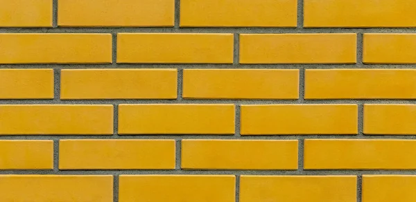 Prázdné Žluté Cihlové Stěny Pozadí Textury Pro Návrháře Fragment Cihel — Stock fotografie