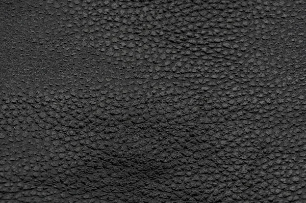 Textura Cuero Natural Negro Macro Material Oscuro Con Patrón Fondo — Foto de Stock