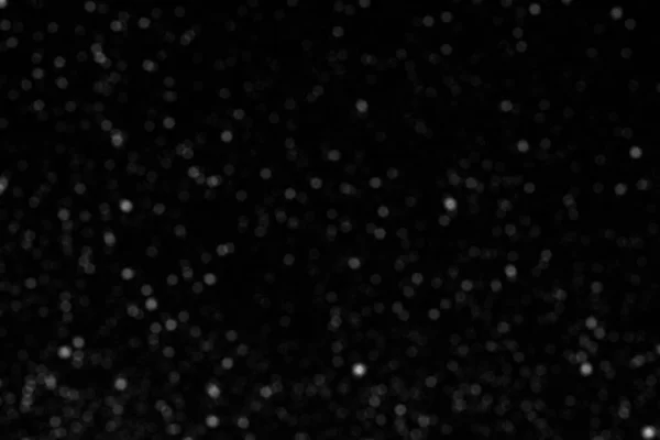 Χαοτικό Λευκό Bokeh Μαύρο Φόντο Φως Κηλίδες Υφή Αφηρημένη Θολούρα — Φωτογραφία Αρχείου