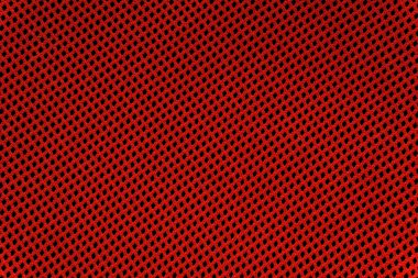 Elmas desenli kırmızı ve siyah tekstil arka plan, yakın plan deseni