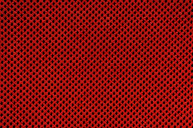 Elmas desenli kırmızı ve siyah tekstil arka plan, yakın plan deseni