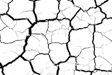 Beyaz kurumuş ve çatlamış toprak arka planı. Kuru yarık alanına yakın. erozyon