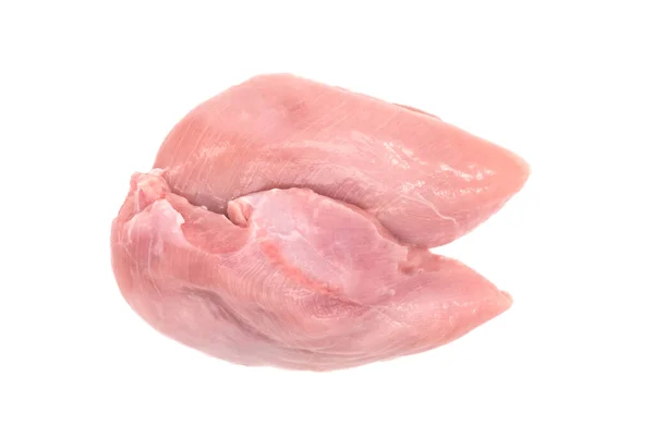 Surowy Filet Kurczaka Piersi Izolowany Białym Tle — Zdjęcie stockowe