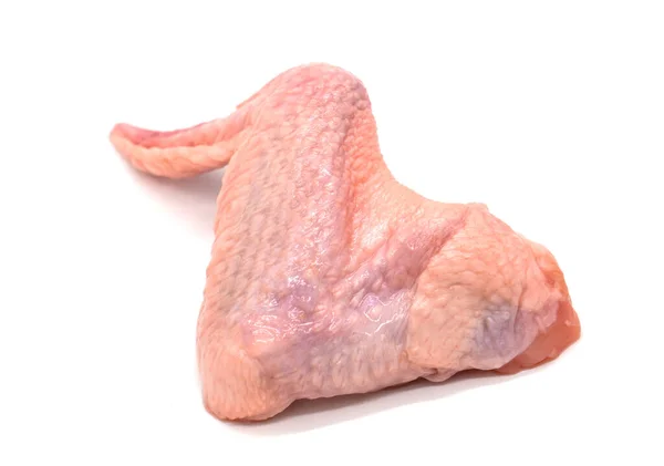 Beyaz Arka Planda Soyutlanmış Çiğ Tavuk Kanatları Kuş Kanatları — Stok fotoğraf
