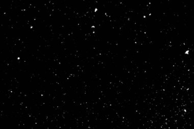 Siyah arka planda beyaz lekeler ve izler var. Beyaz bulanıklık ve dalgalanmalar. Kar yağışı, soyutlama