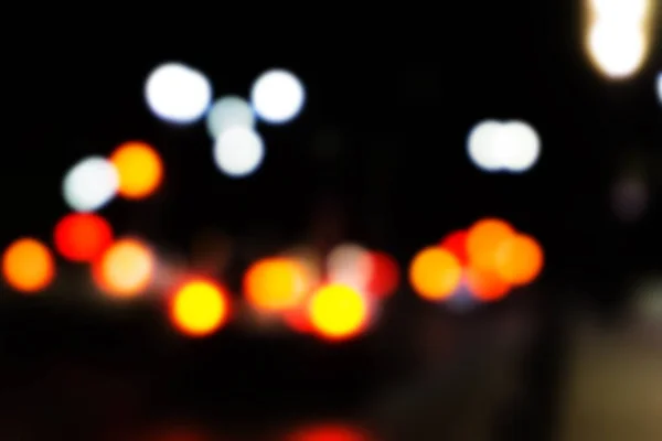 Bokeh Ilumina Las Calles Nocturnas Ciudad Textura Luces Borrosas Tonificadas —  Fotos de Stock
