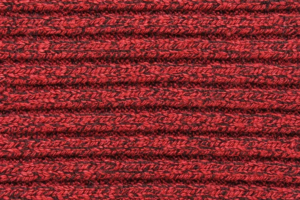 Textura Uma Camisola Malha Vermelha Closeup Material Malha — Fotografia de Stock