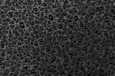 Siyah arkaplanda su damlaları, yakın çekim dokusu