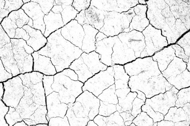 Beyaz kurumuş ve çatlamış toprak arka planı. Kuru yarık alanına yakın. Toprak dokusunda gri çatlak. erozyon