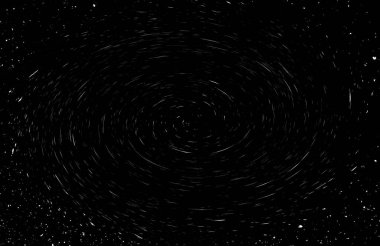 Siyah arkaplanda beyaz noktalar ve noktalar, soyutlama, kıvrımlar ve girdaplar galaksi dokusu, siyah ve beyaz ekstrüzyon etkisi