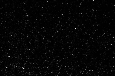 Siyah arkaplanda beyaz noktalar ve noktalar, soyutlama, kıvrımlar ve girdaplar galaksi dokusu, siyah ve beyaz ekstrüzyon etkisi