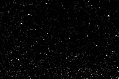 Siyah arkaplanda beyaz noktalar ve noktalar, soyutlama, kıvrımlar ve girdaplar galaksi dokusu, siyah ve beyaz ekstrüzyon etkisi