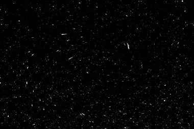 Siyah arkaplanda beyaz noktalar ve noktalar, soyutlama, kıvrımlar ve girdaplar galaksi dokusu, siyah ve beyaz ekstrüzyon etkisi