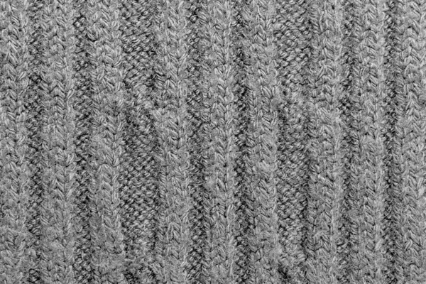 Textur Eines Weißen Strickpullovers Nahaufnahme Graue Strickwolle — Stockfoto