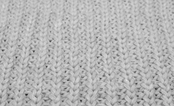 Texture Pull Tricoté Gros Plan Woo Tricoté Blanc — Photo