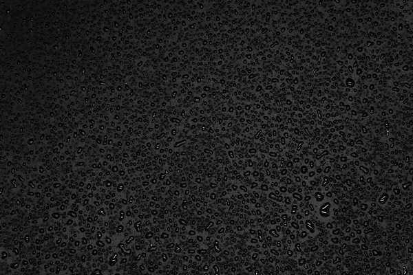 Water Drops Black Background Closeup Texture — Stock Photo, Image