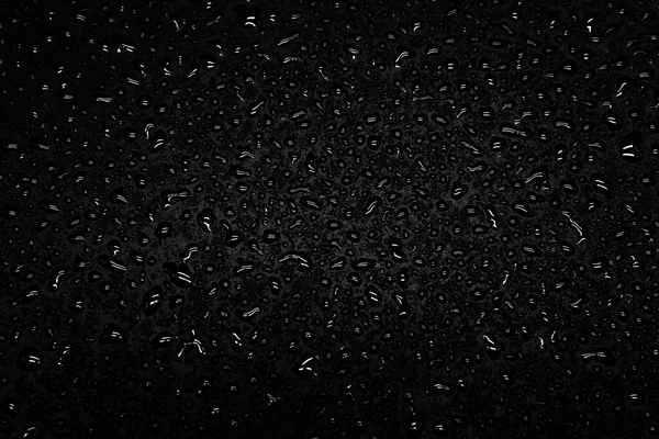 Σταγόνες Νερού Μαύρο Φόντο Υφή Closeup — Φωτογραφία Αρχείου