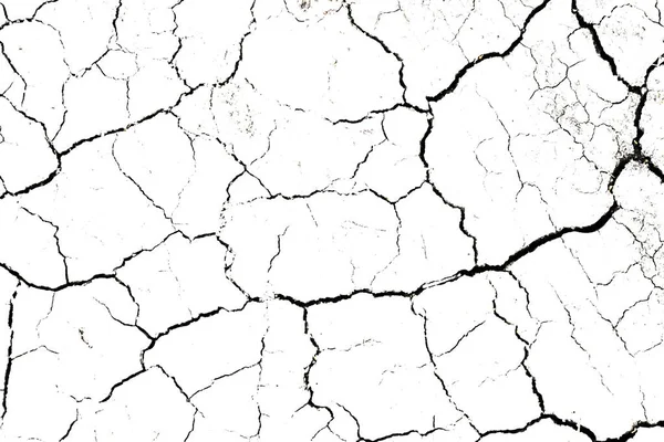 Białe Suche Pęknięte Podłoże Ziemi Zbliżenie Suchej Szczeliny Szary Pęknięcie — Zdjęcie stockowe