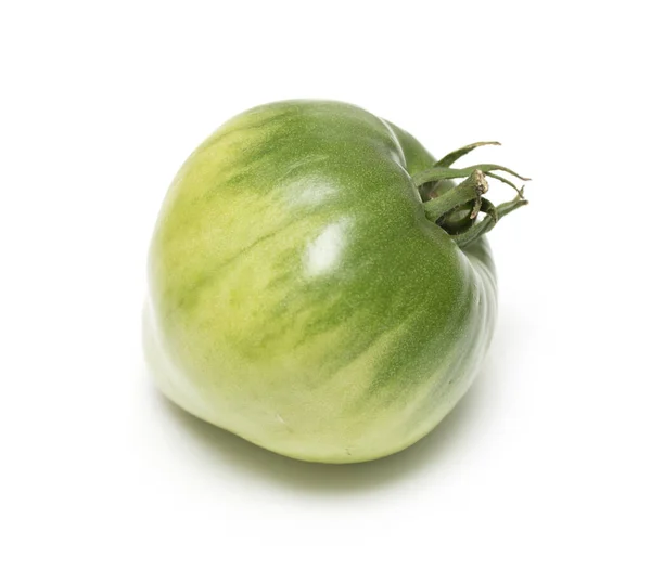 Green Tomato White Background — Stock Photo, Image