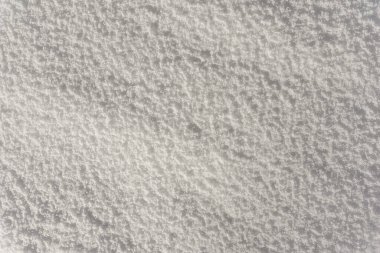 Beyaz saf kar dokusu, taze kar dokusu arkaplanı, sert karlı yüzey.