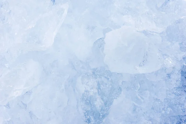 Trozos Hielo Triturados Con Textura Fondo Nieve — Foto de Stock