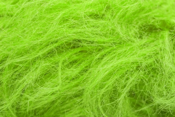 Groene Pluizige Wol Textuur Dierlijke Wol Achtergrond Geschilderde Bont Textuur — Stockfoto